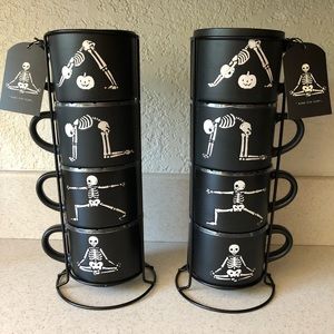 Prima Design Halloween Skeleton Stacking Mugs